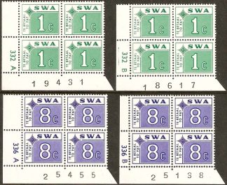 South West Africa 1972 Postage Dues