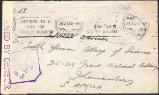Southern Rhodesia 1942 censored cover