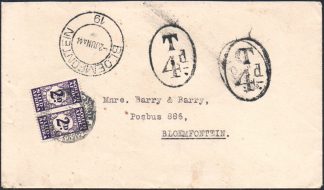 South Africa 1944 Postage due cover