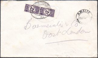 South Africa 2d bantam postage due on cover