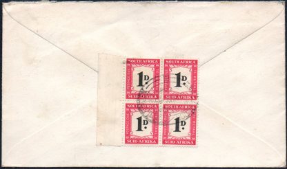 D39 block of 4, used on cover