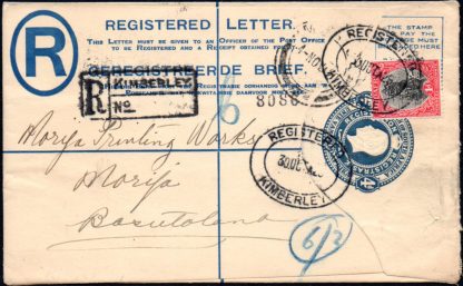 South Africa Kimberley Registered postmarks