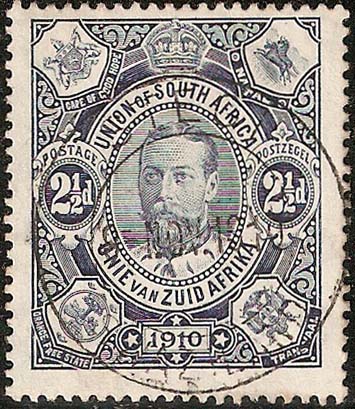 South Africa 1910 2½d used in Swaziland