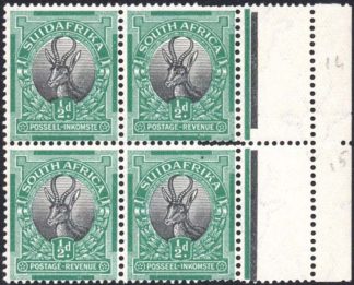 South Africa 1927 ½d double perfs