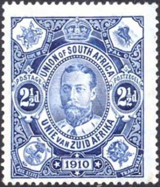South Africa 1910 2½d variety