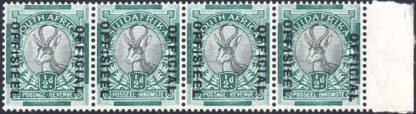 South Africa 1930-47 ½d dropped Official