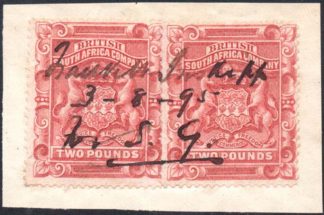 Rhodesia 1892-3 £2 fiscally used