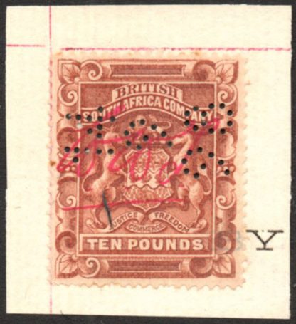 1892-3 £10 brown fiscally used