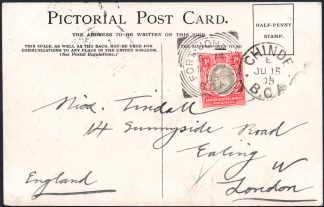 BCA postcard to UK Fort Johnston postmark