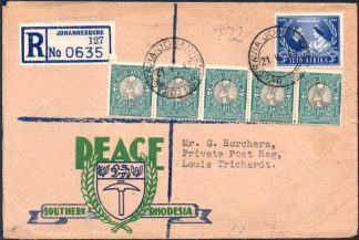 1948 Peace Southern Rhodesia cover