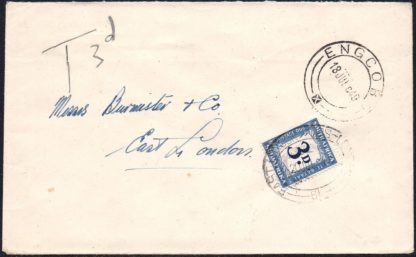 South Africa 1949 3d D37 postage due cover