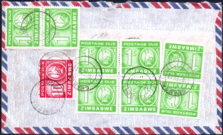 Zimbabwe 1983 postage due cover
