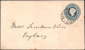Cape ½d postal stationery envelope
