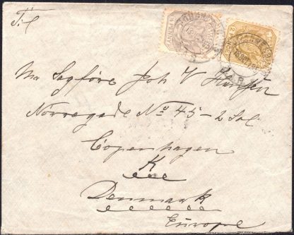 1895 Transvaal cover to Denmark