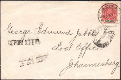 Transvaal UNKNOWN addressee cover