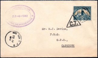 South Africa 1941 War Train postmark