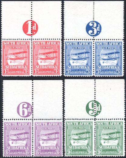 South Africa 1925 Airs numeral pairs
