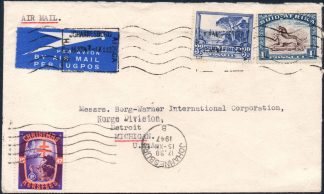 South Africa 1947 Christmas label on cover