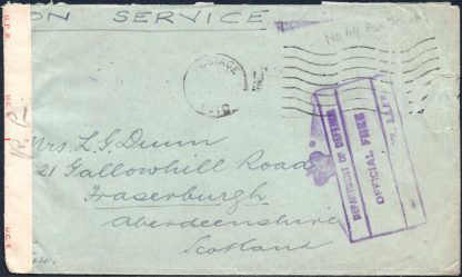 South Africa 1945 Grahamstown Air School censor cover