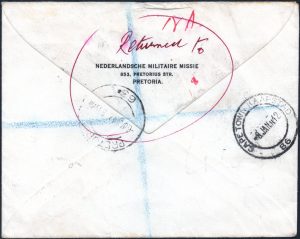 1943 Nederlandsche Militaire Missie envelope