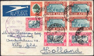 South Africa 1939 cover to Holland, POSTAL CENSORSHIP cachet