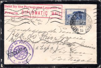 South Africa 1941 Portuguese Legation cover
