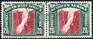 South West Africa 20s SG 85 VFU pair