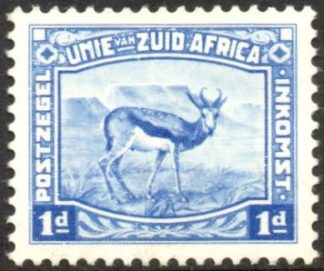 South Africa 1923 Harrison Essay, blue, screened, perforated, no watermark